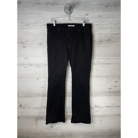 Levis 315 Shaping Bootcut Jeans Womens 32x32 Black Stretch Denim Mid Rise - Picture 1 of 14
